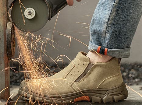FitVille Men's Puncture - Resistant Slip - On Steel Toe Safety Work Shoes - 2