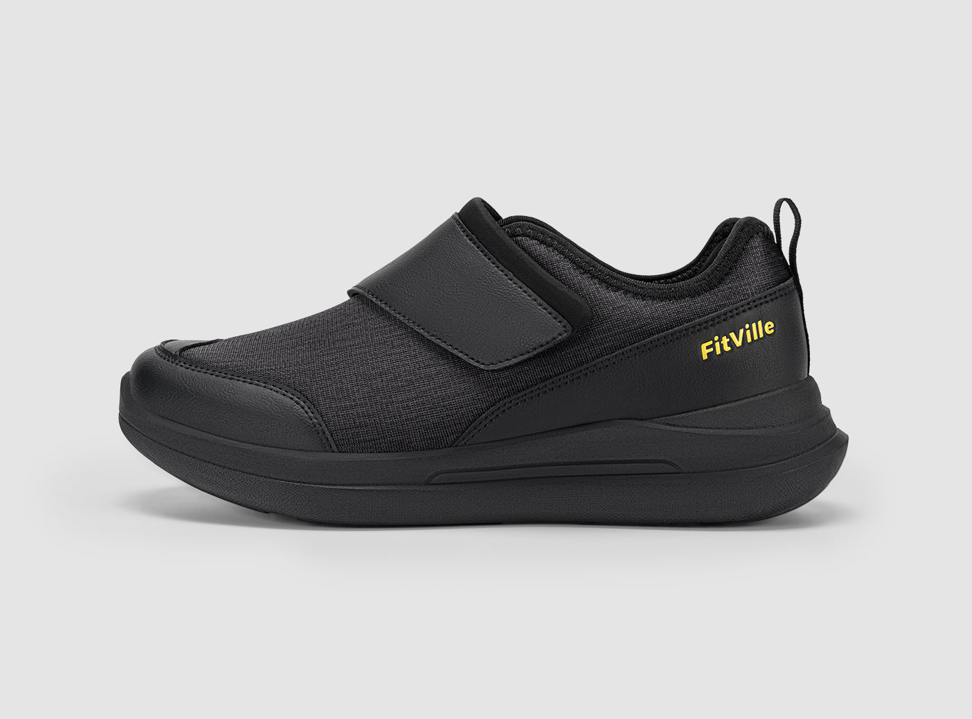 FitVille Rebound Core V1 Mens 15EEW Black Extra Wide Walking Sneakers Men main image 3