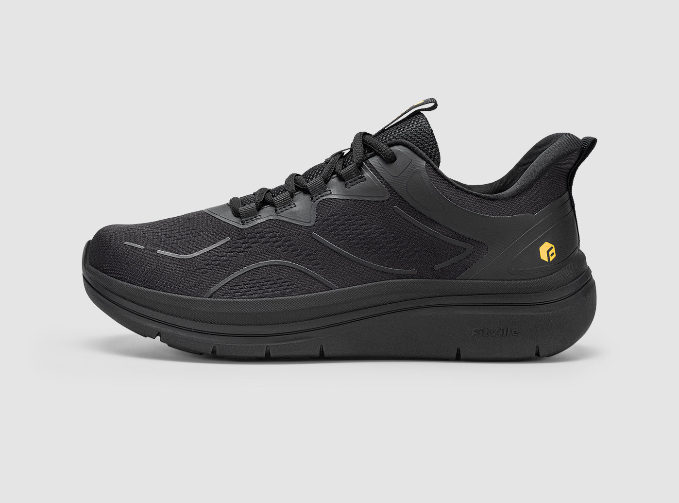 FitVille Men's Cloud Wanderer V24 | Easy-On Wide Fit Walking Shoes