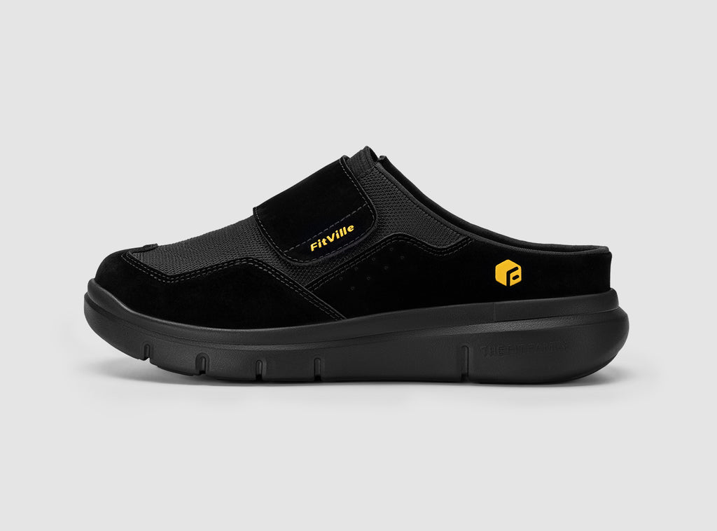 FitVille Men's EasyTop Diabetic Slipper V3| Wide