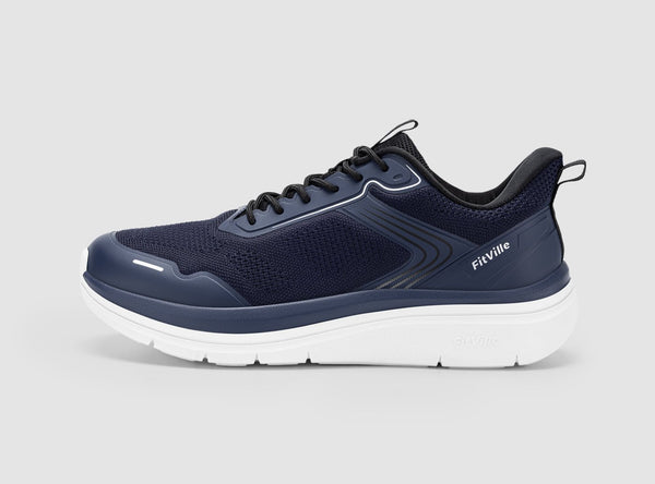 FitVille Men's Cloud Wanderer V23 | Wide Fit Easy-On Walking Shoes