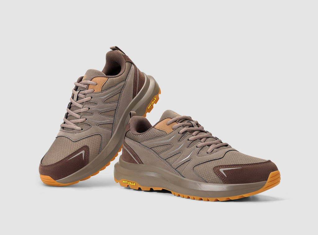 FitVille Men's Low - Top Sturdy Core Hiking Shoes V4 - 18