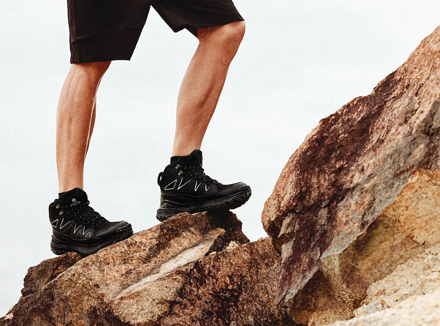 FitVille Men's Exova Hiking Boots V1 | Wide Fit Water-Resistant