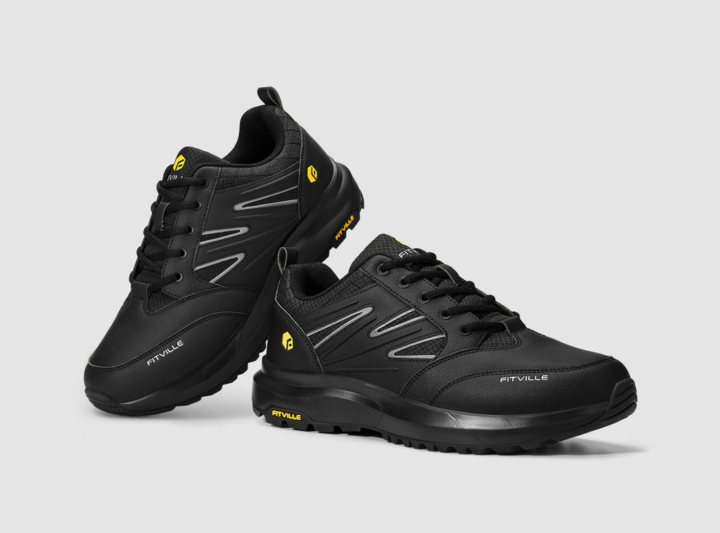 FitVille Men's Low - Top Sturdy Core Hiking Shoes V2 - 8