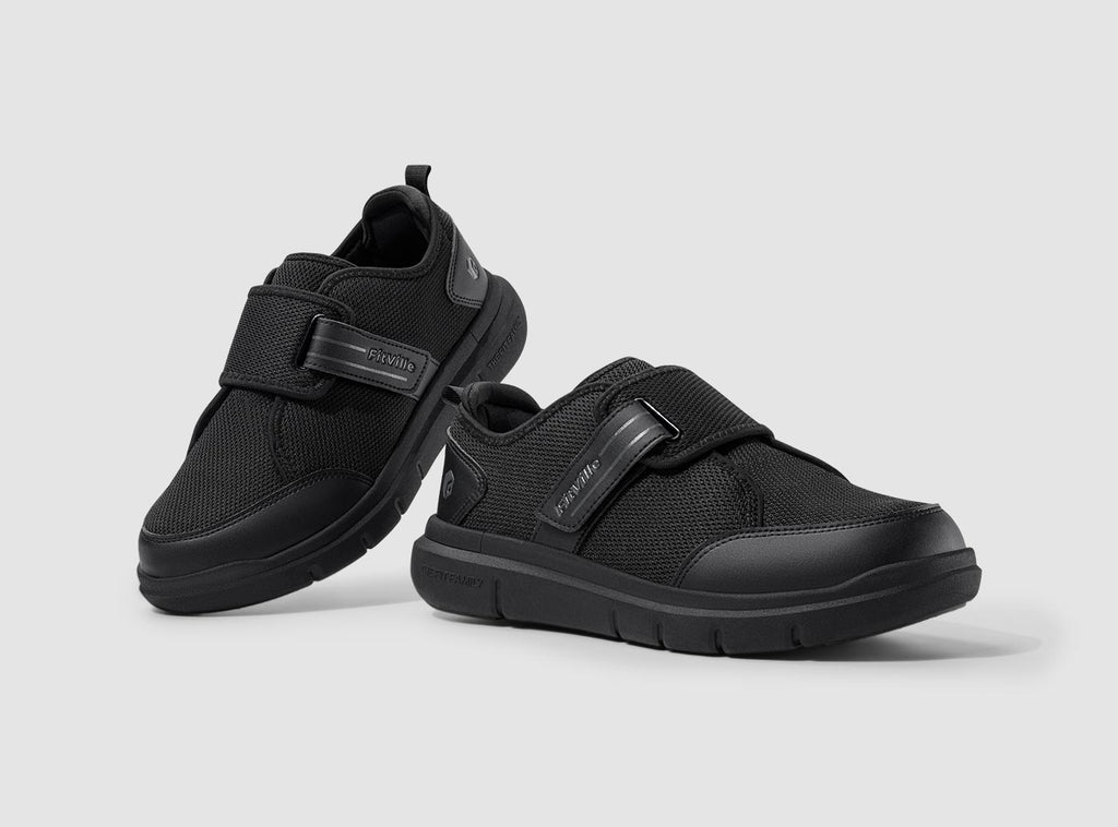 FitVille Men's EasyTop StrapEase Diabetic Shoes V10 - 9