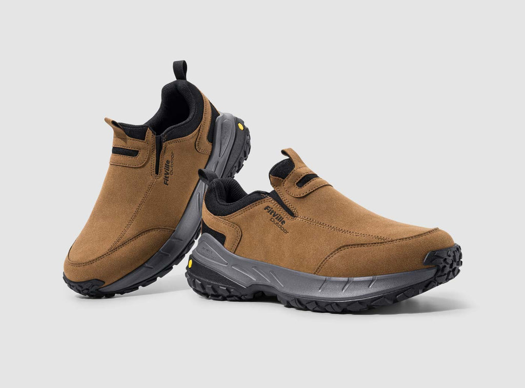 FitVille Men's Low - Top LugMax Outdoor Slip - On V3 - 8