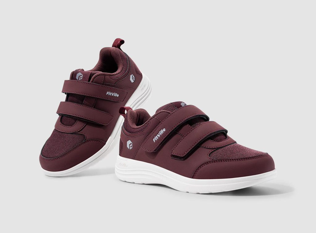 FitVille Women's EasyTop StrapEase Diabetic Shoes V6 - 9