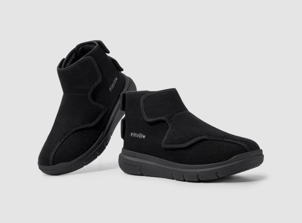 FitVille Men's EasyTop Diabetic Winter Boots V2 - 10