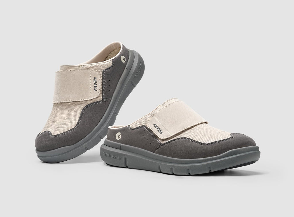 FitVille Men's EasyTop Diabetic Slipper V3 - 16