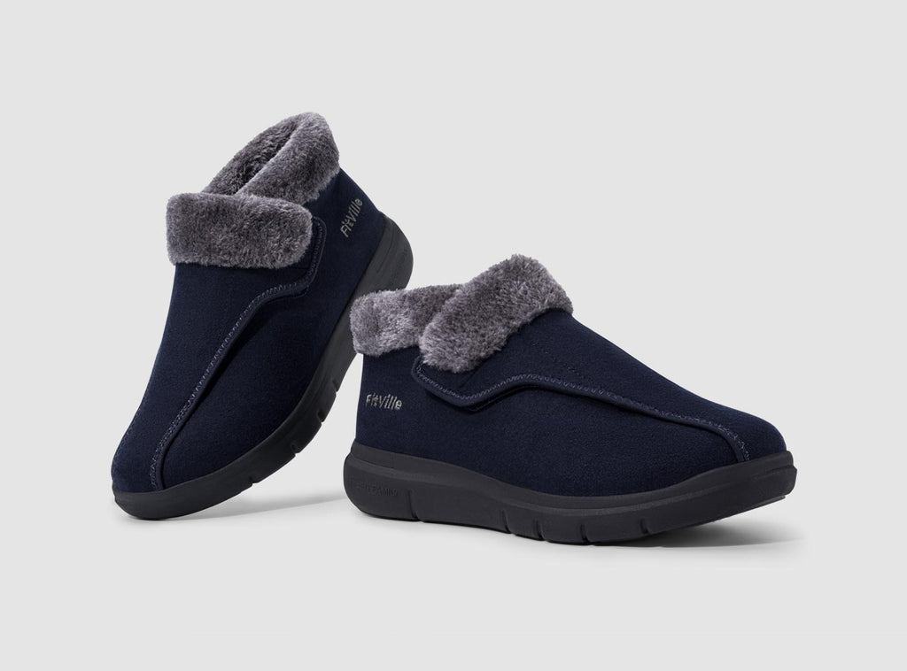 FitVille Men's EasyTop Diabetic Winter Boots V3 - 20