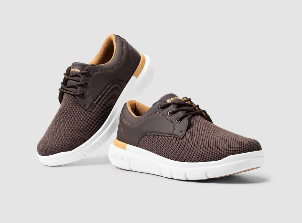 FitVille Men's BriskWalk Deluxe Lace - up Business Casual Sneaker V2 - 8