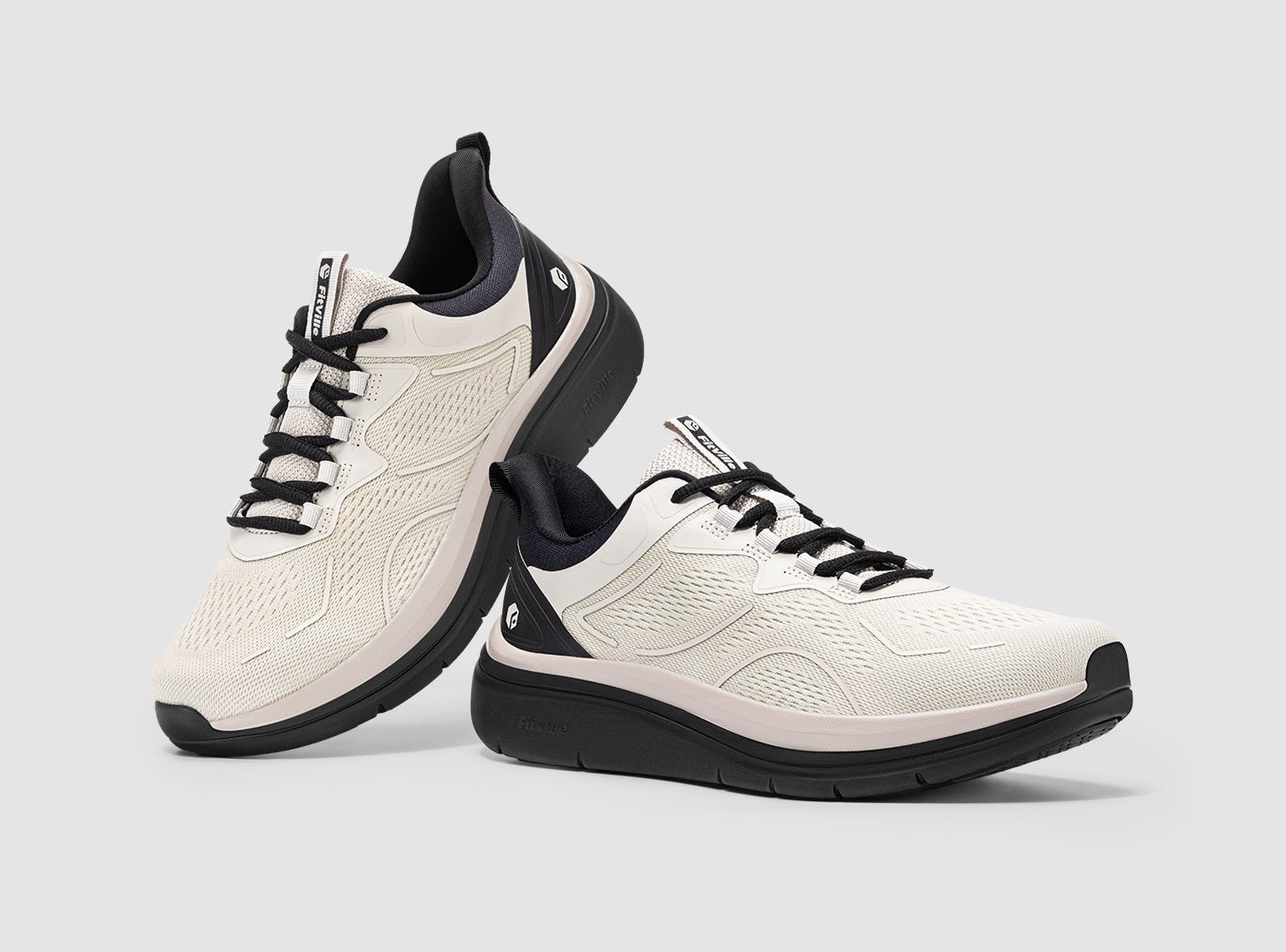 FitVille Men's Cloud Wanderer V24 | Easy-On Wide Fit Walking Shoes