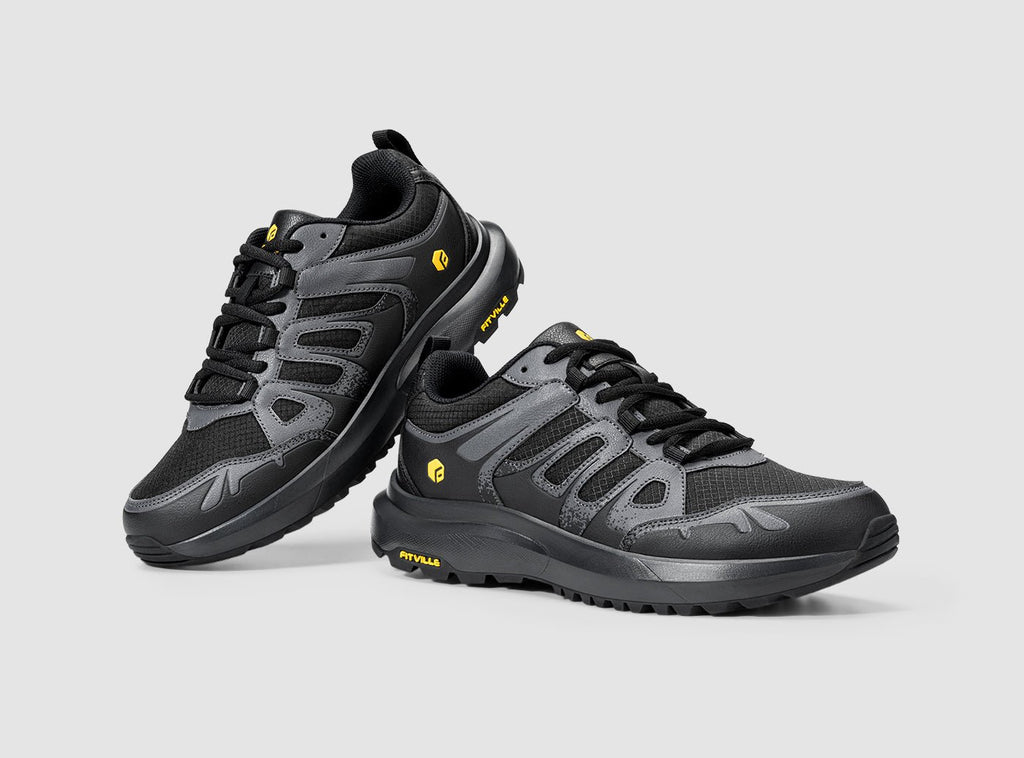 FitVille Men's Low - Top Sturdy Core Hiking Shoes V5 - 18