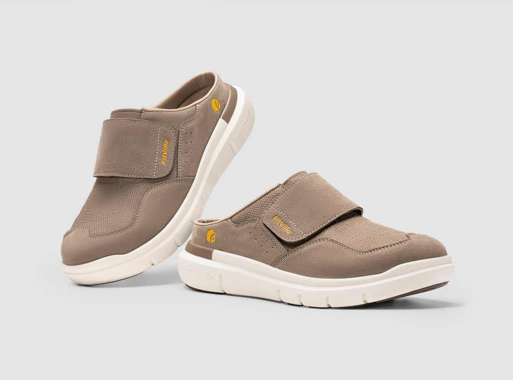 FitVille Men's EasyTop Diabetic Slipper V3 - 24