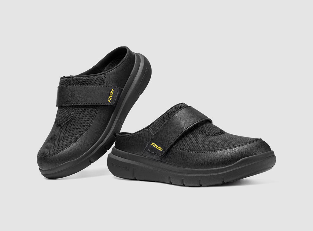 FitVille Men's EasyTop Diabetic Slipper V1 - 9