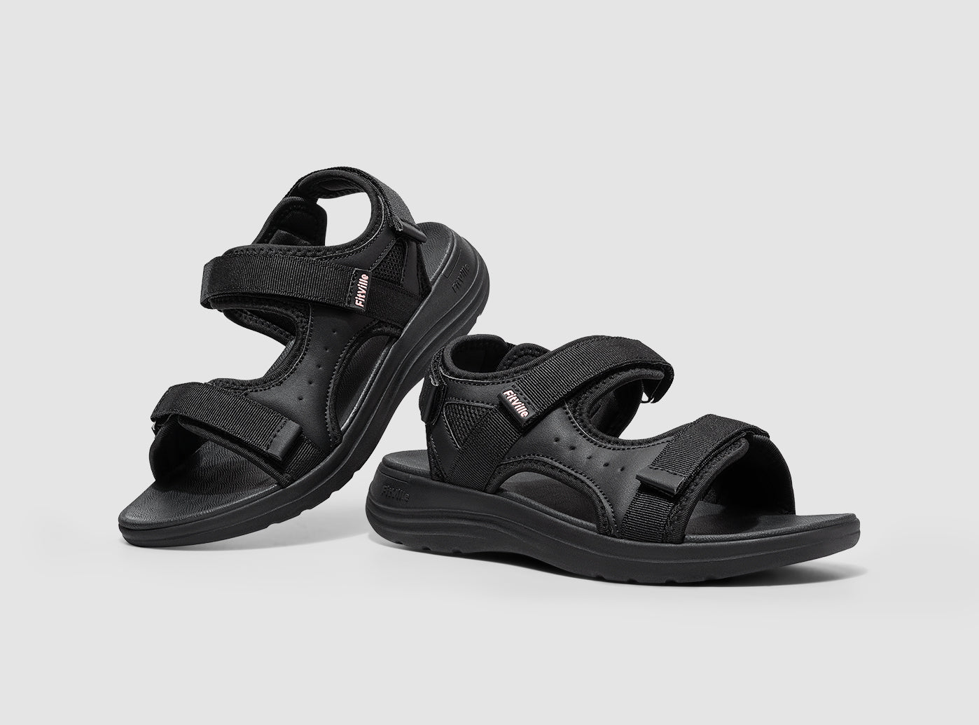 FitVille Women's FlexiWalk Sandal V6 | Wide Fit Arch Support