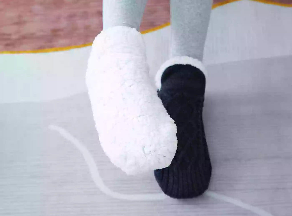 FitVille Fluffy Cozy Non - slip Slipper Socks (Unisex) - 3