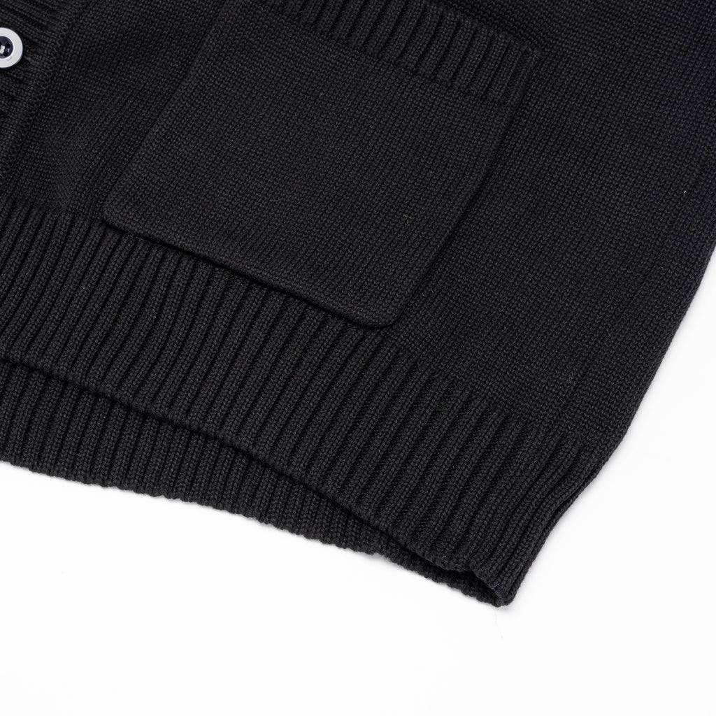 FitVille Black Cotton V - Neck Cardigan - Classic Layer, Breathable Soft, Everyday Sharp - 4