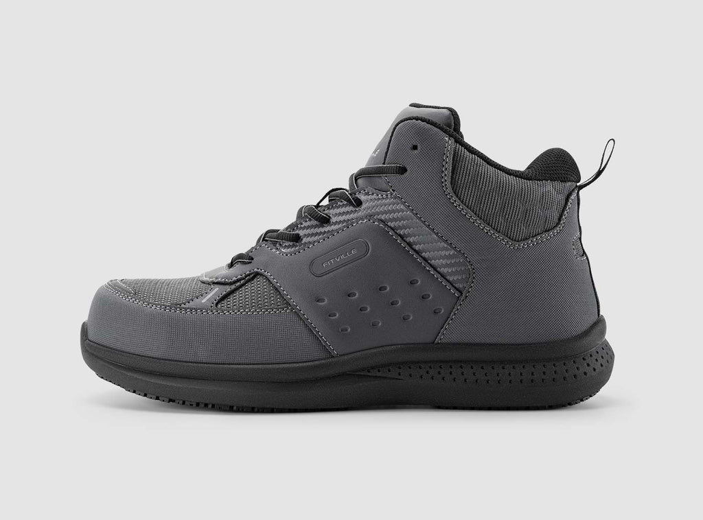 FitVille Men's High - top SteelCore Work Boots V2 - 16