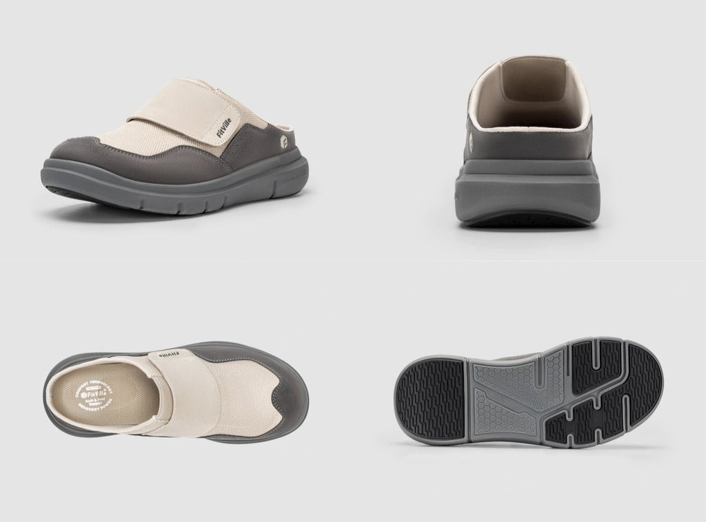 FitVille Men's EasyTop Diabetic Slipper V3 - 15