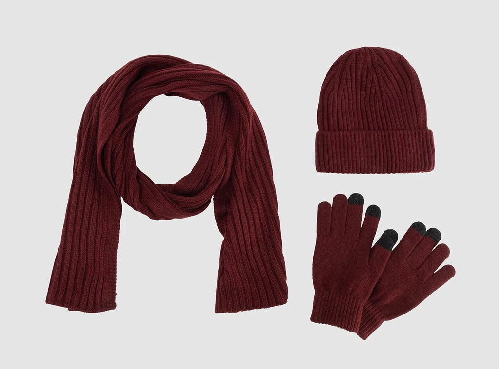 FitVille Winter Hat, Scarf, and Gloves Set (Unisex) - 1