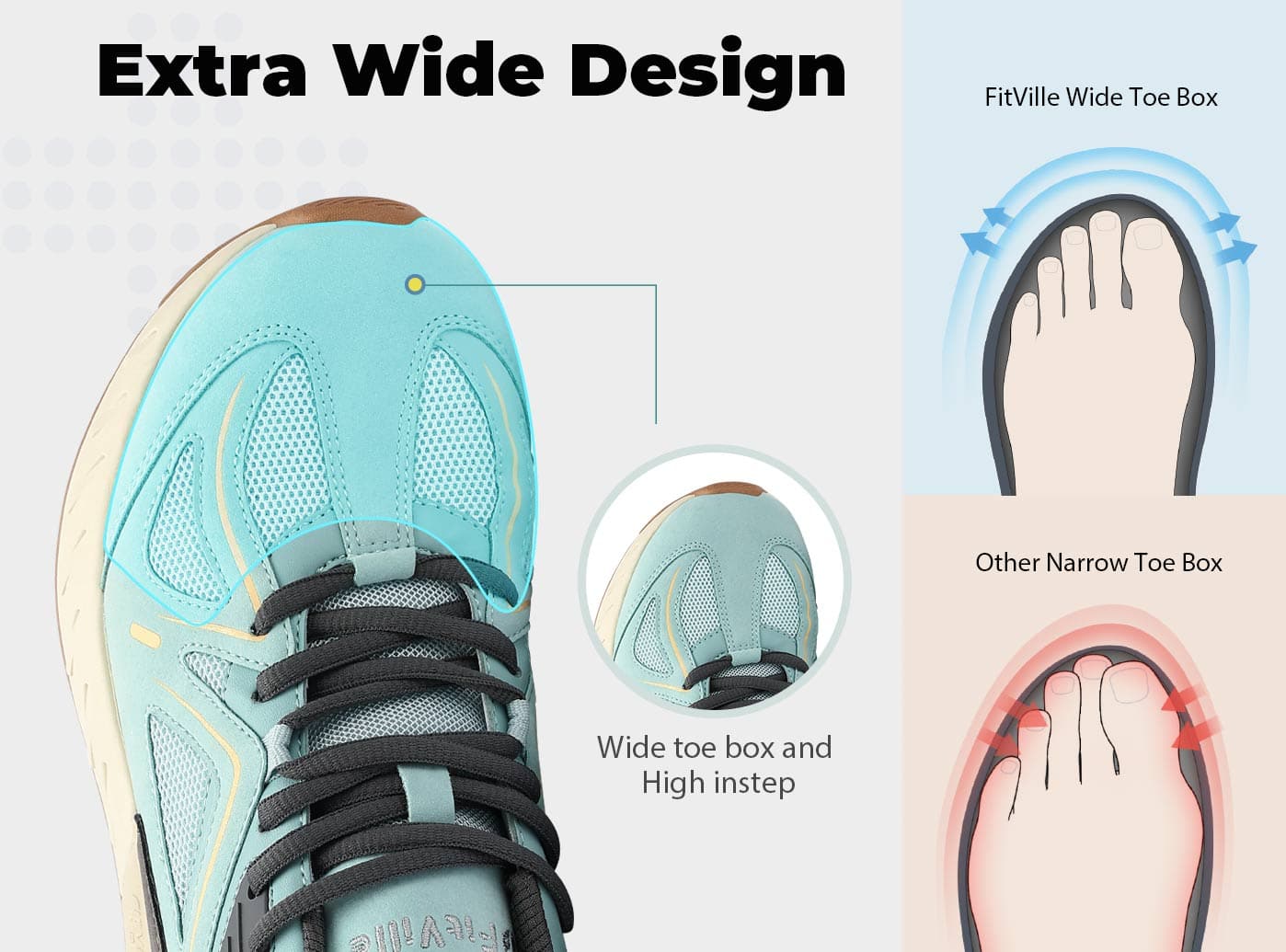 Women's Diabetic Shoes Extra Wide Rebound Core V1 | FitVille