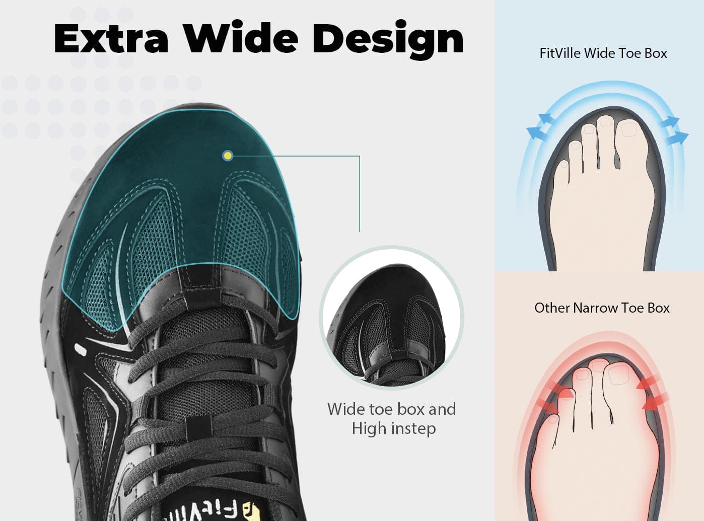 Comfortable Men's Wide Walking Shoes Rebound Core™ | FitVille