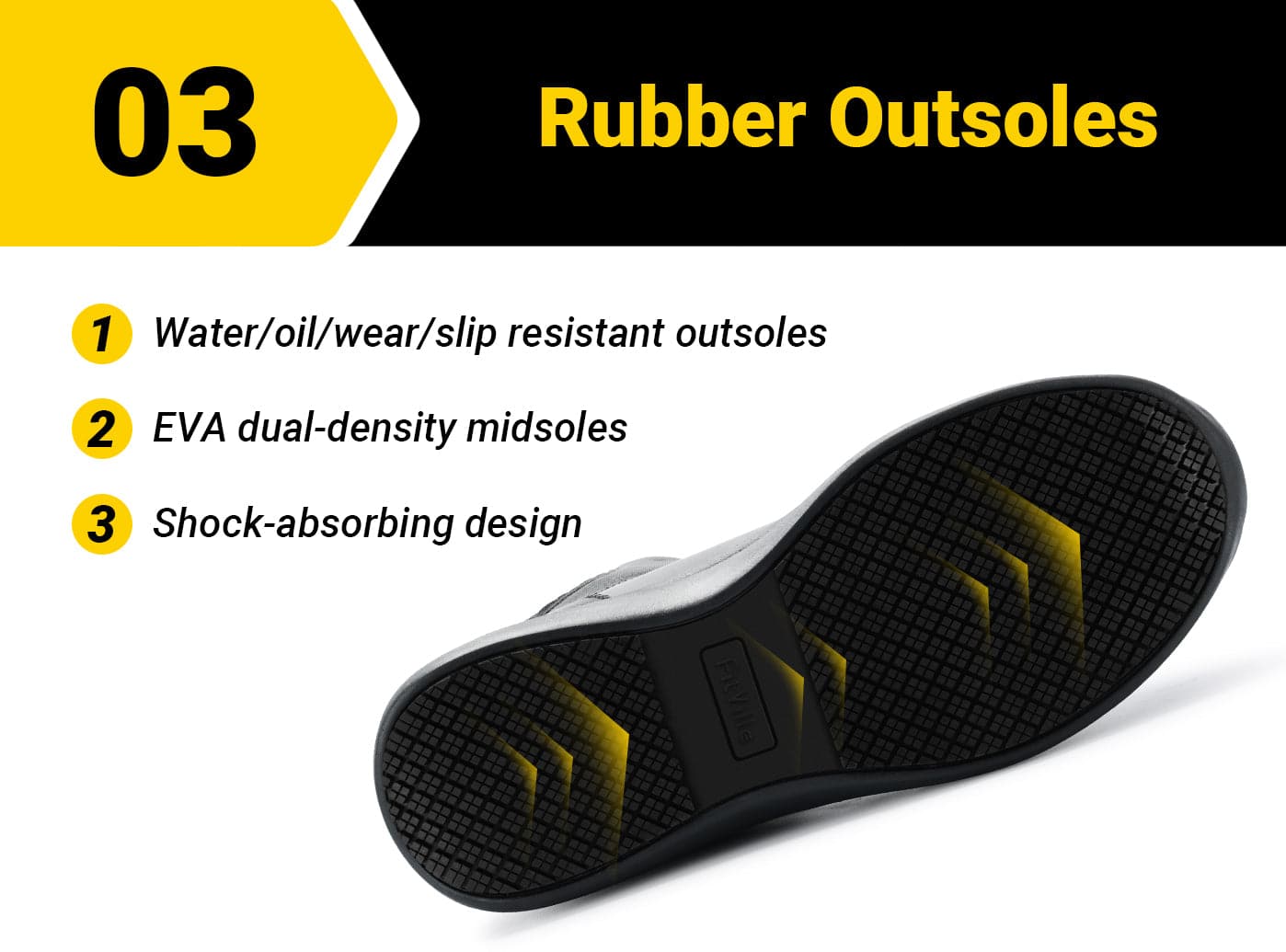 FitVille Men Safety Work Shoes Extra Wide Steel Steel Toe Sneakers Non