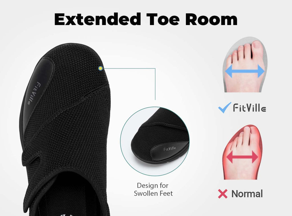 FitVille Men's EasyTop Diabetic Shoes V1 - 10