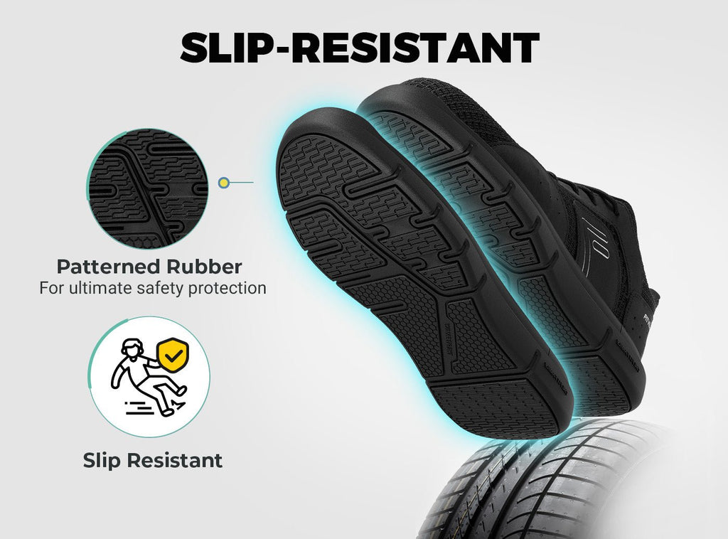 FitVille Men's TitanToe Composite Toe Slip - Resistant Sneaker V1 - 6