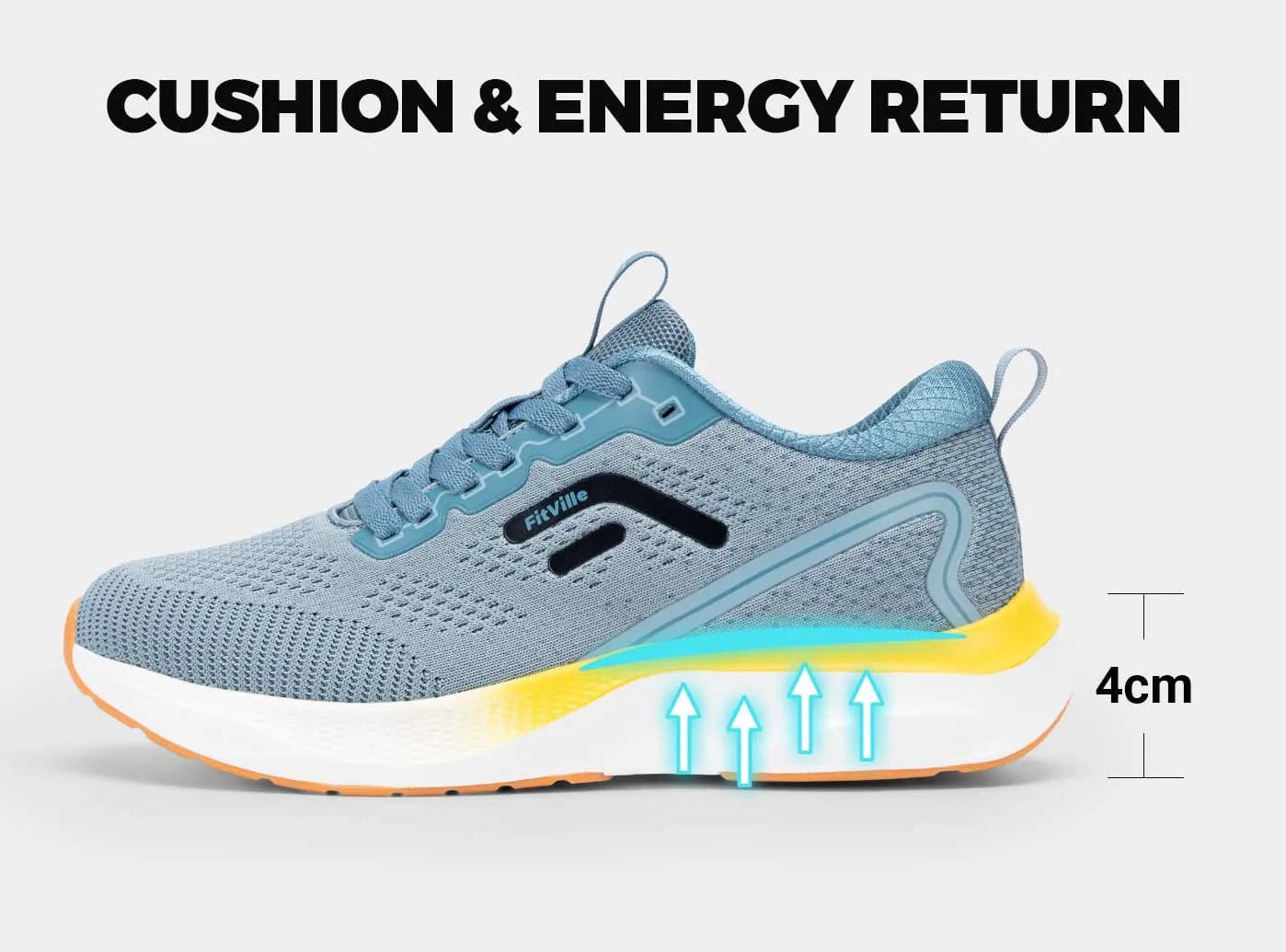 FitVille JetCore Running Shoes V1 | Ultra Lightweight