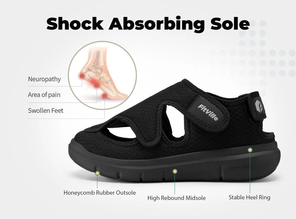 FitVille Men's EasyTop Recovery Sandal V5 - 6