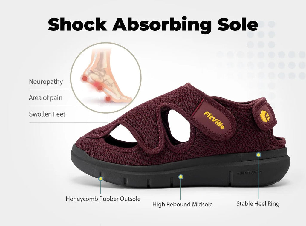 FitVille Women's EasyTop Recovery Sandal V5 - 14