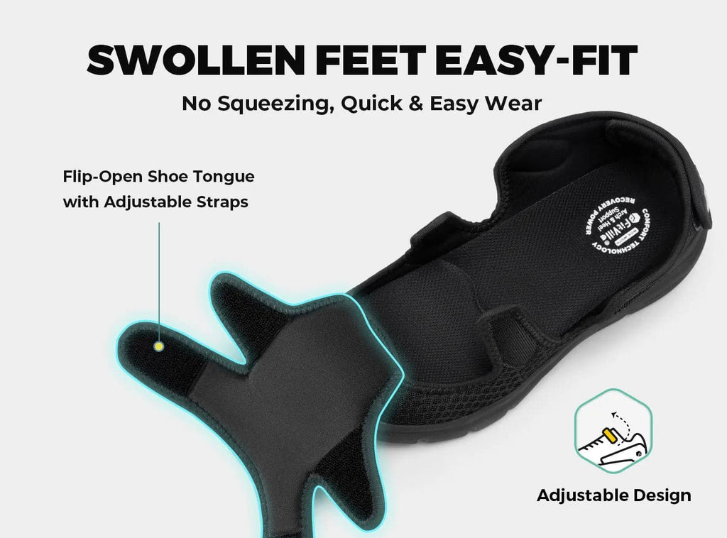 FitVille Men's EasyTop Recovery Sandal V5 - 12