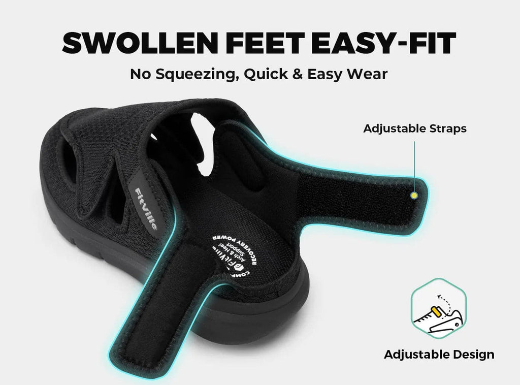 FitVille Men's EasyTop Recovery Sandal V5 - 13