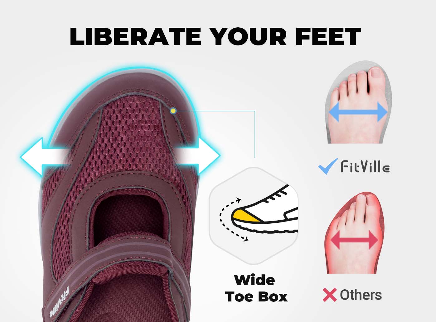 FitVille Women's FlexiWalk Mary Jane Sandals V1 | Arch Support