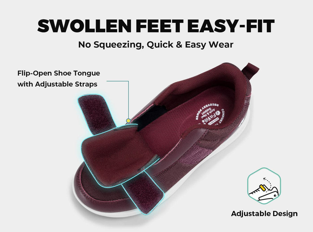 FitVille Women's EasyTop StrapEase Diabetic Shoes V4 - 4