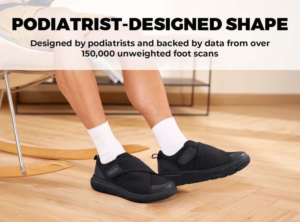 FitVille Men's EasyTop Diabetic Shoes V5 - 8