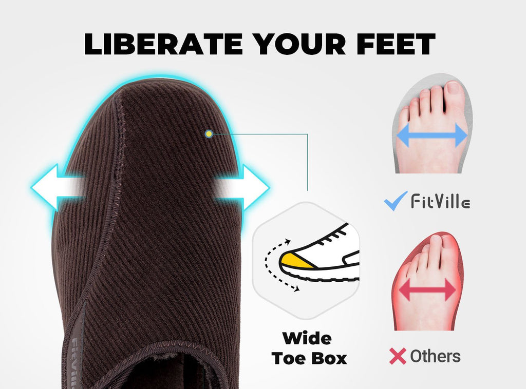 FitVille Men's EasyTop Comfort Slipper V1 - 13