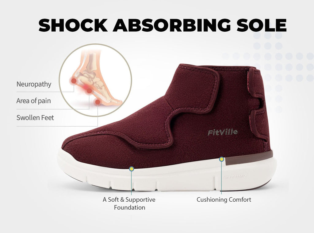 FitVille Women's EasyTop Diabetic Winter Boots V2 - 16