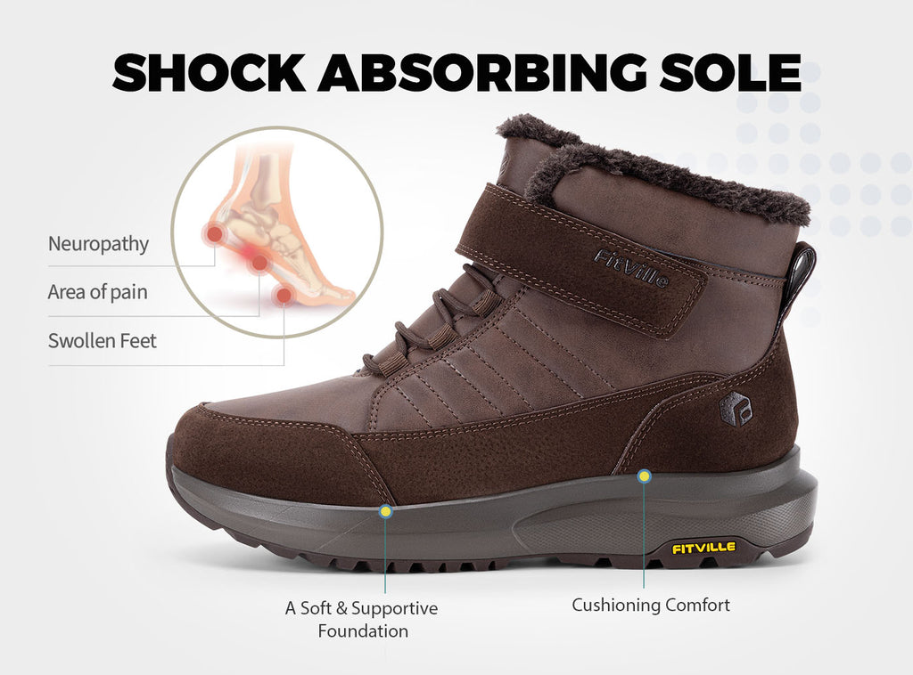 FitVille Men's CozyCore Winter Boots V8 - 16