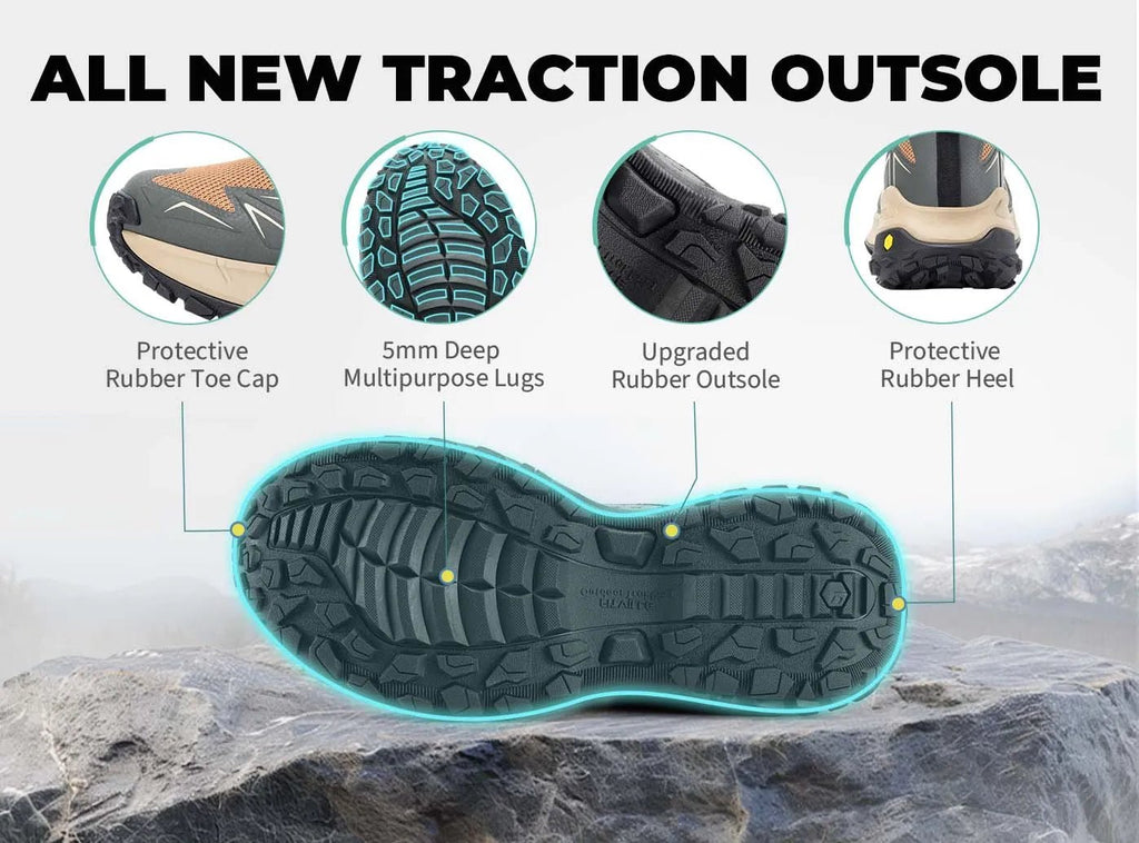 FitVille Men's Low - Top LugMax Hiking Shoes V4 - 17