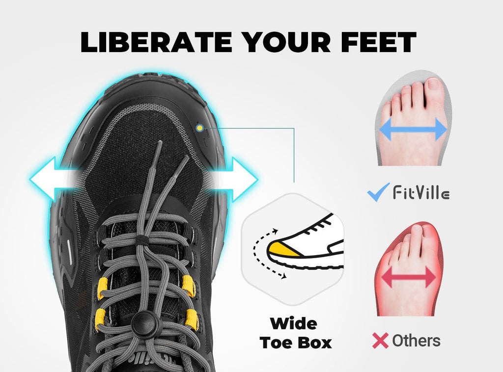 FitVille Men's Low - Top CreekCross Hiking Shoes V1 - 12