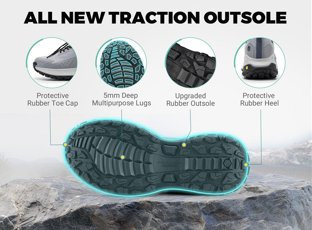 FitVille Men's Low - Top LugMax Hiking Shoes V2 - 16