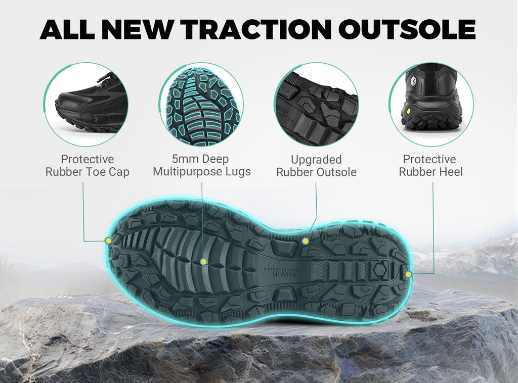 FitVille Men's Low - Top LugMax Hiking Shoes V2 - 7