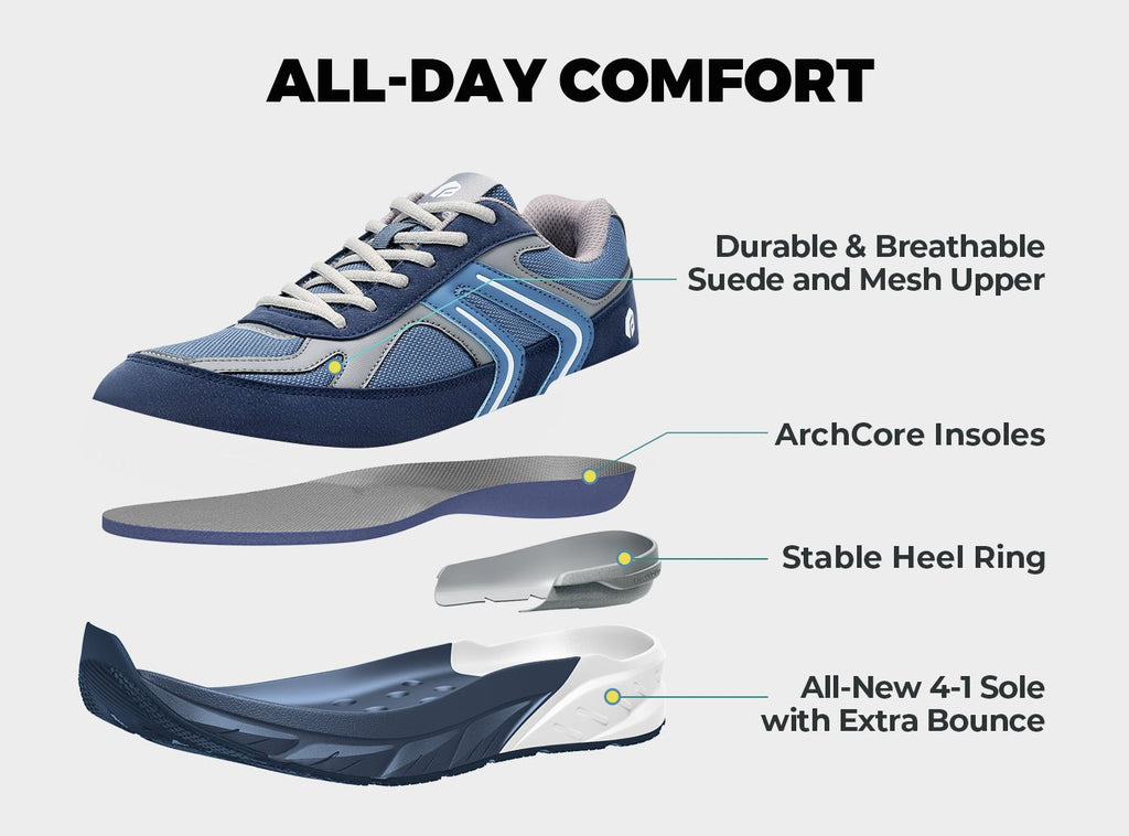 FitVille Men's Rebound Neo Walking Shoes V5 - 5