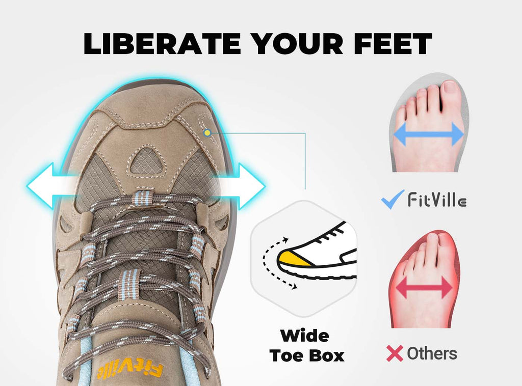 FitVille Women's Low - Top Sturdy Core Hiking Shoes V3 - 3