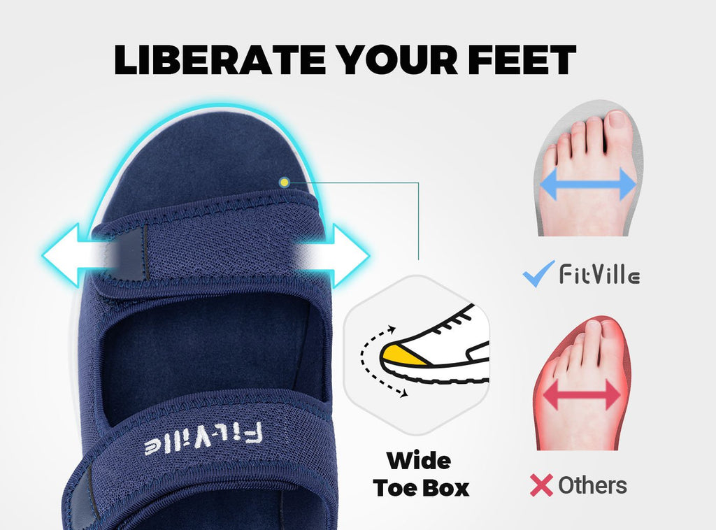 FitVille Men's EasyTop Recovery Sandal V3 - 19