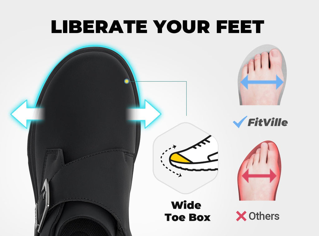 FitVille Men's BriskWalk Elite Dress Shoes V6 - 14