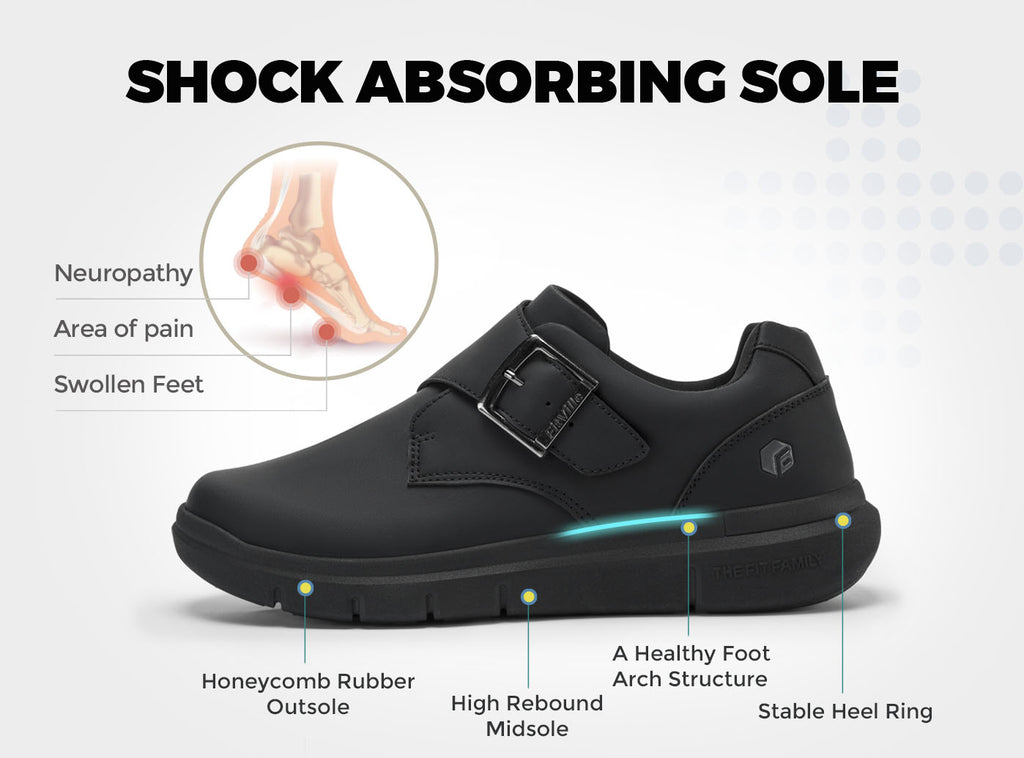 FitVille Men's BriskWalk Elite Dress Shoes V6 - 16